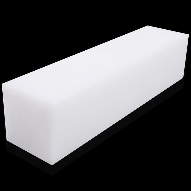 Happara UHMWPE Ultra High Molecular Weight Polyethylene Tapping Block for Engineering, Flooring, DIY, Nylon Blocks Plastic Rectangular Solid Bar for Machining Home Improvement (1, 2.3" x 2.3" x 10") - Image 1